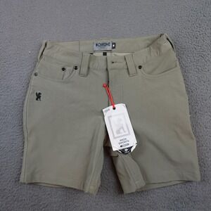 Chrome Industries Anza Shorts Womens 4 Green Chino Cycling Twill Casual